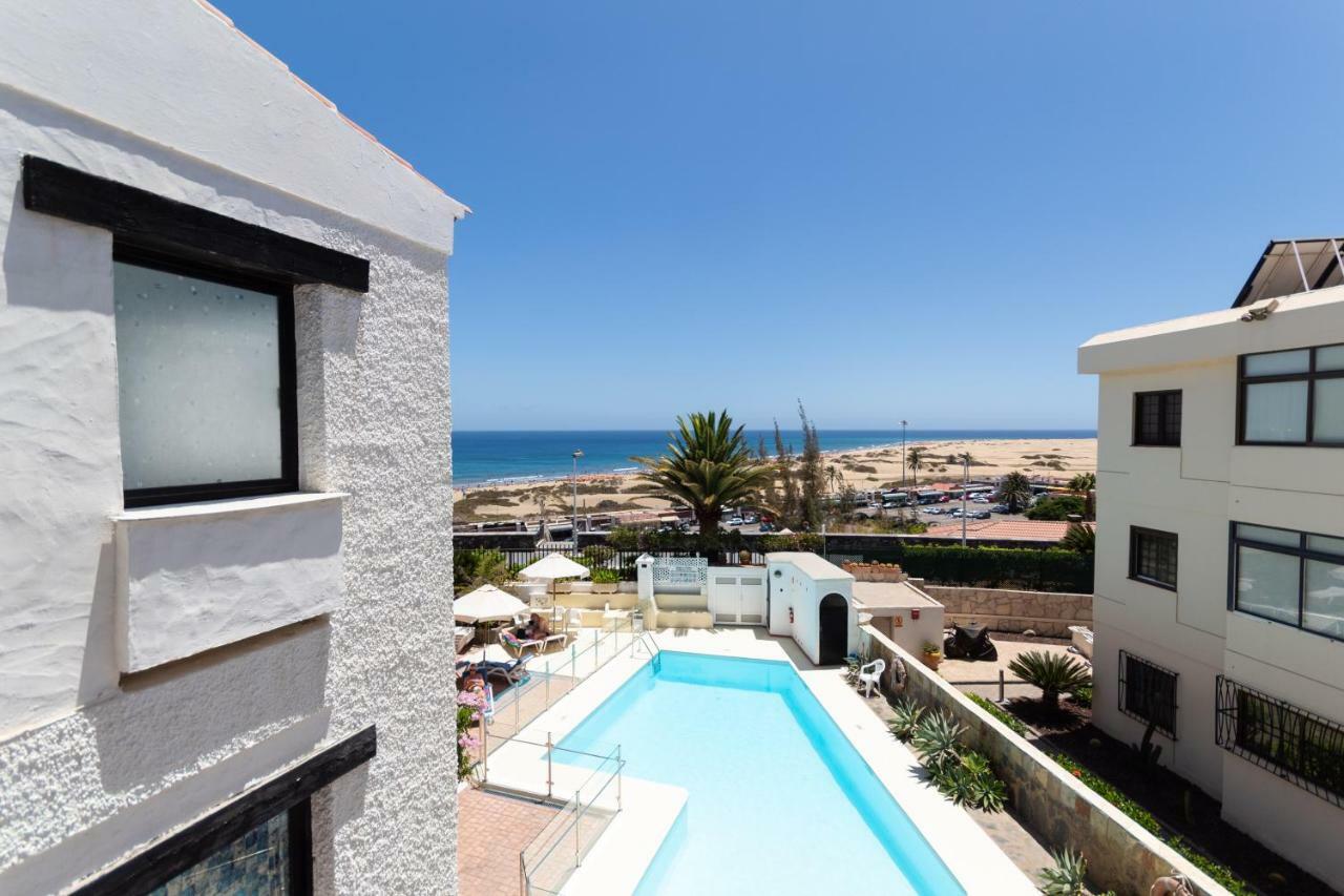 Primera Linea De Playa Del Ingles Y Las Dunas De Maspalomas Buitenkant foto